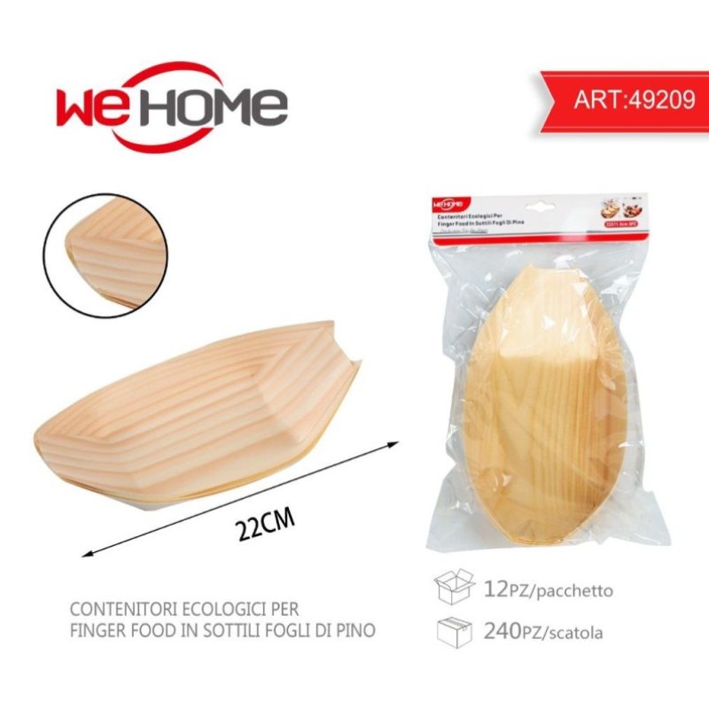 Hongu Eco coppette barchette medi finger food legno di pino ciotole...