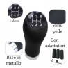 DOBO Pomello cambio universale con adattatori 5 marce base metallo ...