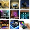 Hongu Striscia luci led RGB 5m app smart casa strip bobina tv luce ...