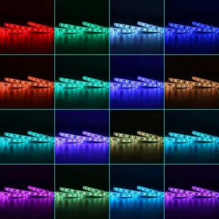 Striscia luci led RGB 5m app smart casa strip bobina tv luce cucina feste gaming