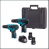 Hongu Set Trapano e avvitatore batteria litio valigetta 18v no fili...