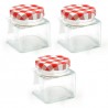 Hongu Vaso barattolo boccaccio base quadrata vetro 60 ml con tappi ...