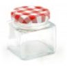 Hongu Vaso barattolo boccaccio base quadrata vetro 60 ml con tappi ...