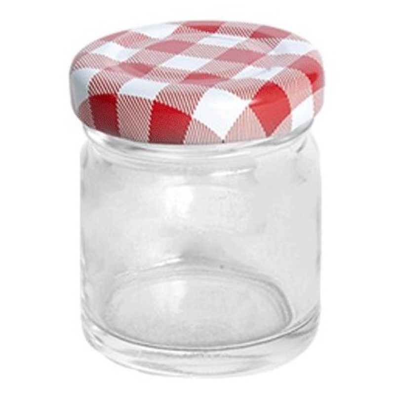 Hongu Vaso barattolo boccaccio base circolare vetro 45 ml con tappi...