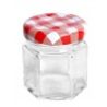 Hongu Vaso barattolo boccaccio base esagonale vetro 45 ml con tappi...