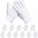12x paia Guanti da lavoro sotto cotone leggeri bricolage bianchi taglia unica