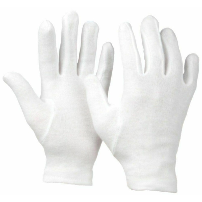 Hongu 12x paia Guanti da lavoro sotto cotone leggeri bricolage bian...