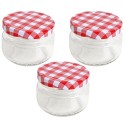 Vaso barattolo boccaccio base circolare vetro 140 ml con tappi x alimenti conserve