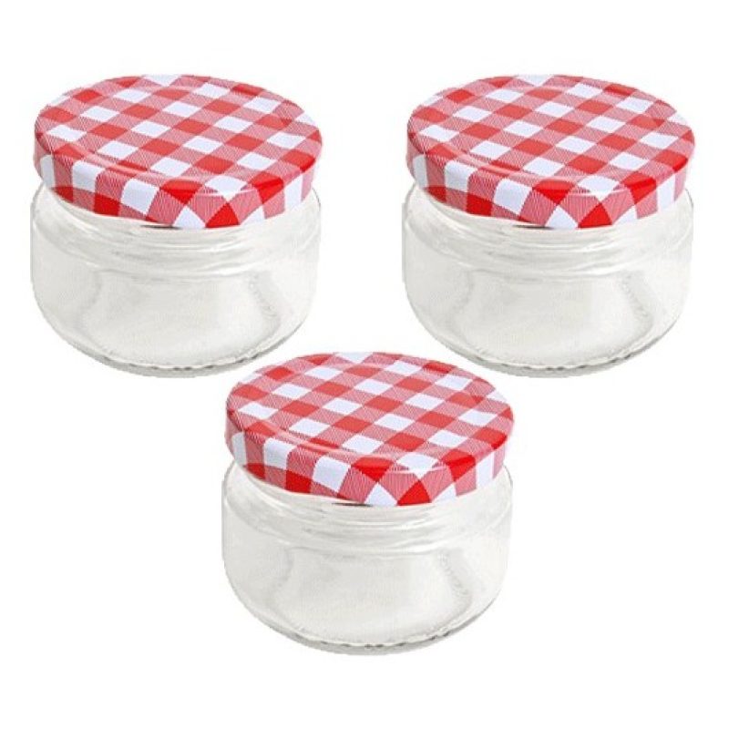 Hongu Vaso barattolo boccaccio base circolare vetro 140 ml con tapp...