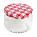 Vaso barattolo boccaccio base circolare vetro 140 ml con tappi x alimenti conserve