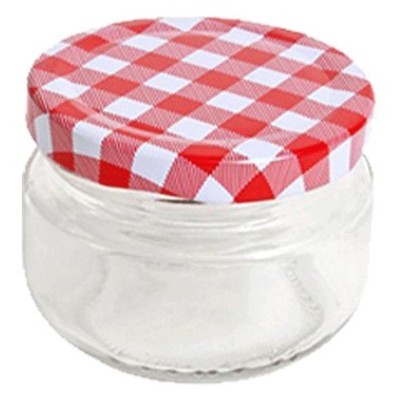 Hongu Vaso barattolo boccaccio base circolare vetro 140 ml con tapp...