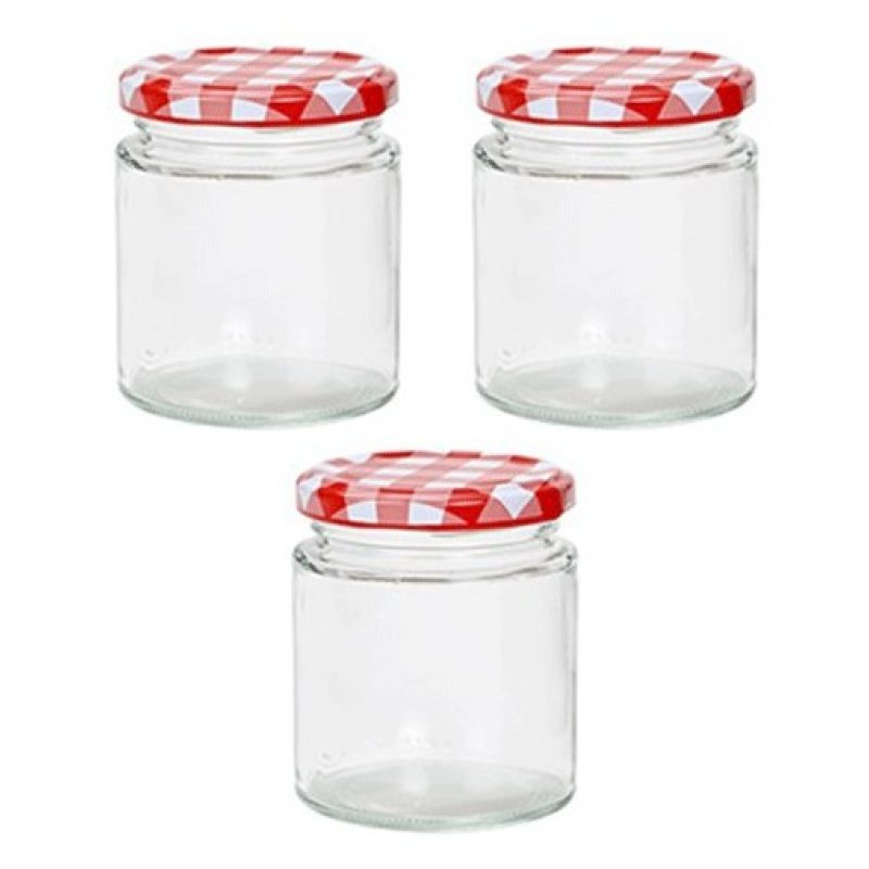 Hongu Vaso barattolo boccaccio base circolare vetro 250 ml con tapp...