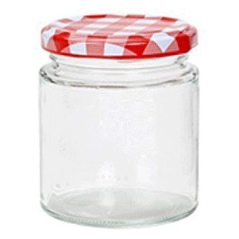 Hongu Vaso barattolo boccaccio base circolare vetro 250 ml con tapp...