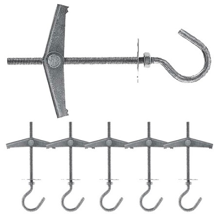 Tasselli farfalla 6 pezzi occhiello aperto M4 fissaggio soffitto occhiello 12mm