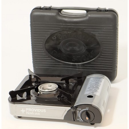 Fornello a Gas da Tavolo 2,2 kw Piezo Cucina Portatile da Campeggio a Cartucce