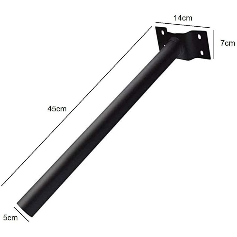 Hongu Staffa palo metallo per lampione stradale solare 45cm univers...