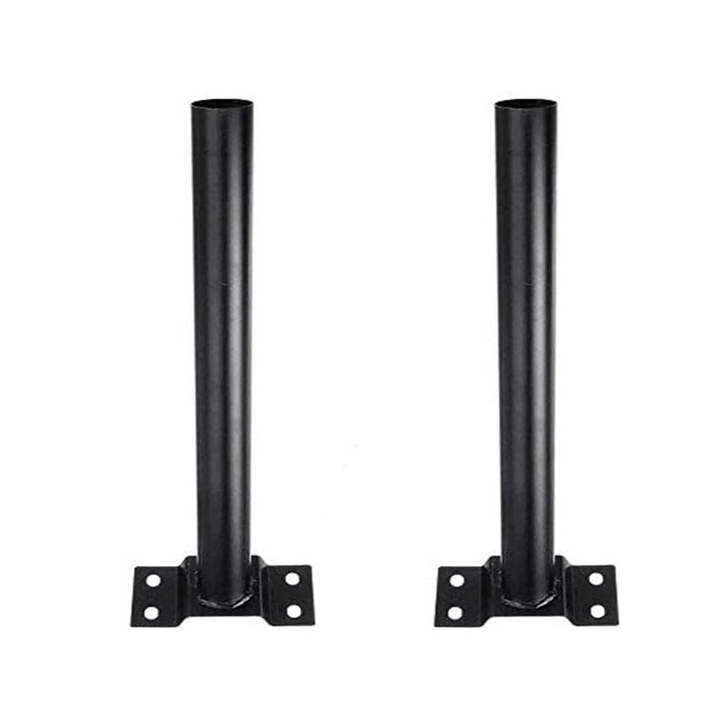 2x Staffa palo metallo per lampione stradale solare 45cm universale supporto faro