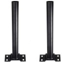 2x Staffa palo metallo per lampione stradale solare 45cm universale supporto faro