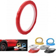 Nastro adesivo auto moto carrozzeria cerchi rosso varie misure vinile stripes