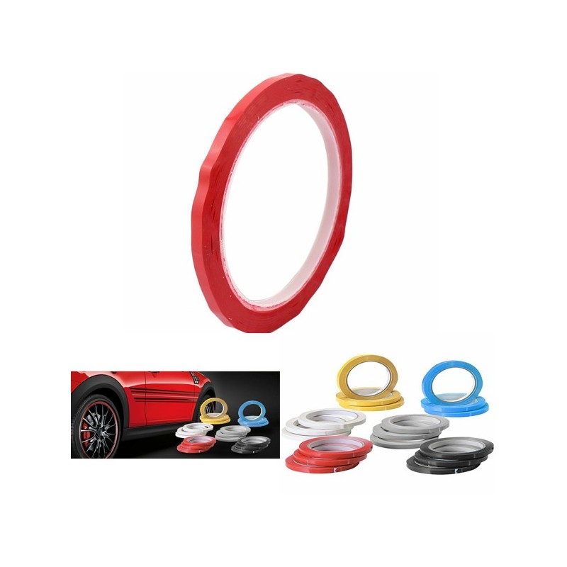 Nastro adesivo auto moto carrozzeria cerchi rosso varie misure vinile stripes