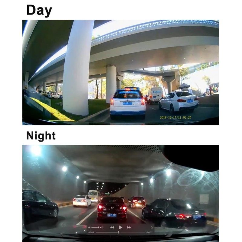 Hongu Dash cam auto T686 schermo 4,0'' hd g sensor usb FOV 170 dopp...