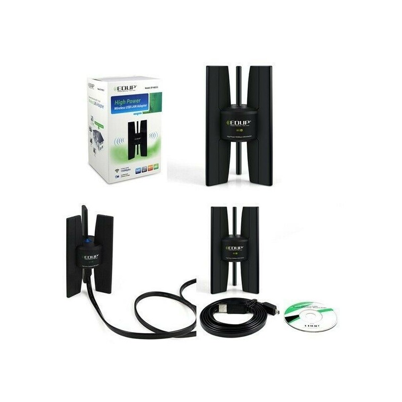 Adattatore ricevitore wifi edup usb pc laptop ricezione segnale wireless 2.4 ghz