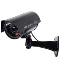 Finta telecamera di sorveglianza finte per esterno interno led lampeggiante 360°