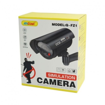 Finta telecamera di sorveglianza finte per esterno interno led lampeggiante 360°
