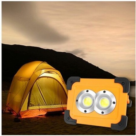 Lampada emergenza 32 LED COB ricaricabile lavoro portatile energia solare B0265