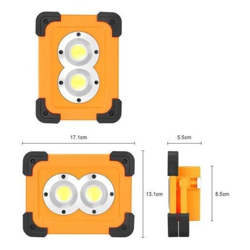 DRIWEI Lampada emergenza 32 LED COB ricaricabile lavoro portatile e...