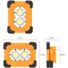 DRIWEI Lampada emergenza 32 LED COB ricaricabile lavoro portatile e...