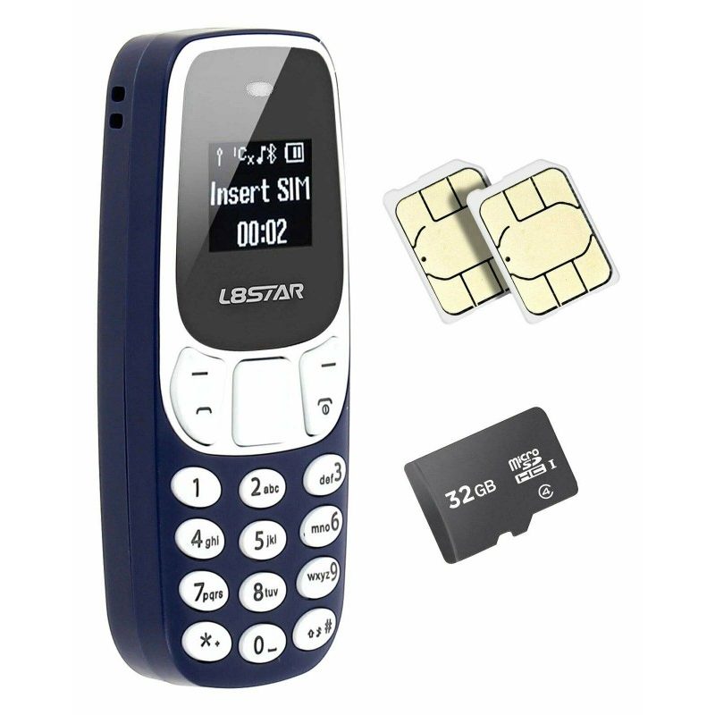 Hongu Mini telefono cellulare tascabile L8star BM10 dual sim blueto...