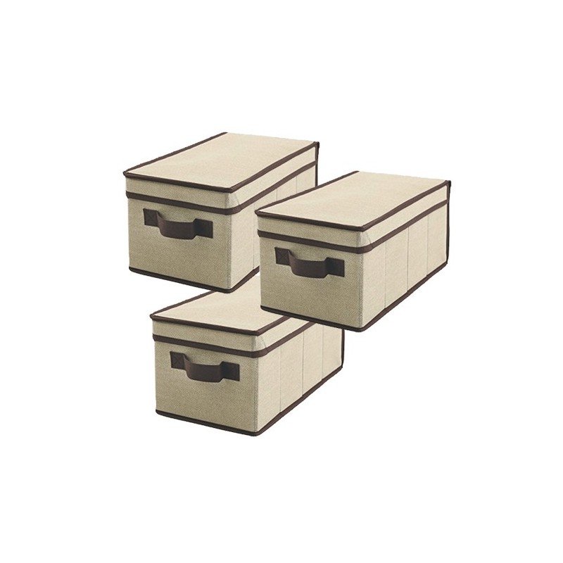 3 box contenitori scatole per armadio salvaspazio organizzatore armadio vestiti