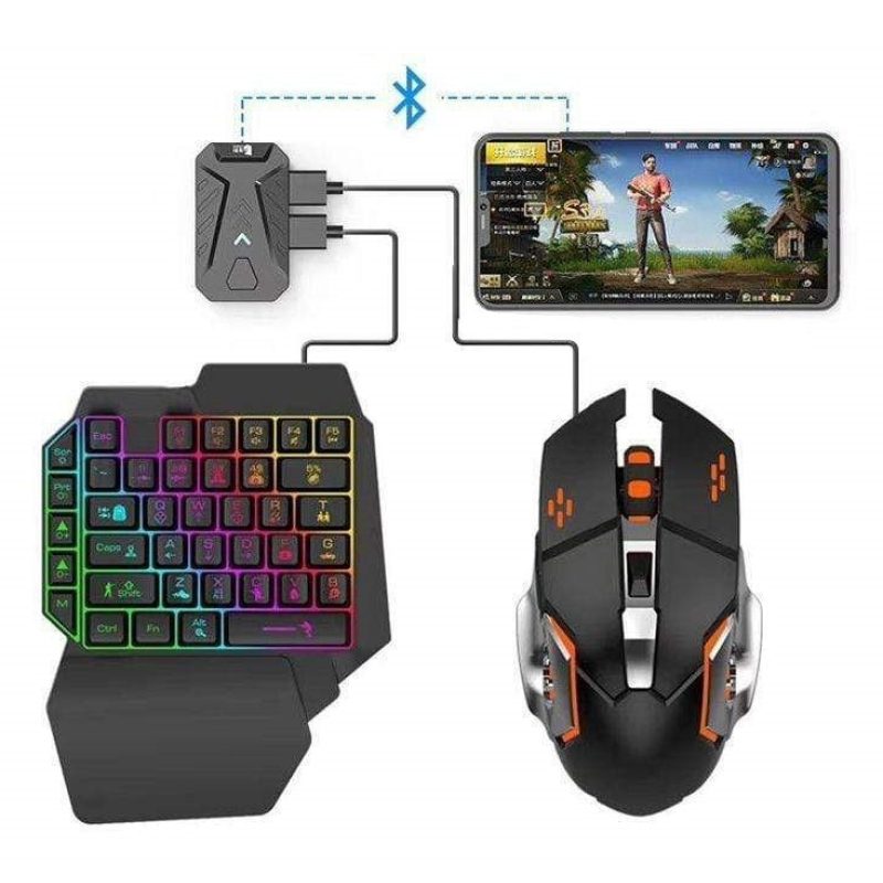 Kit tastiera mouse gaming smartphone tablet giochi video game bluet...