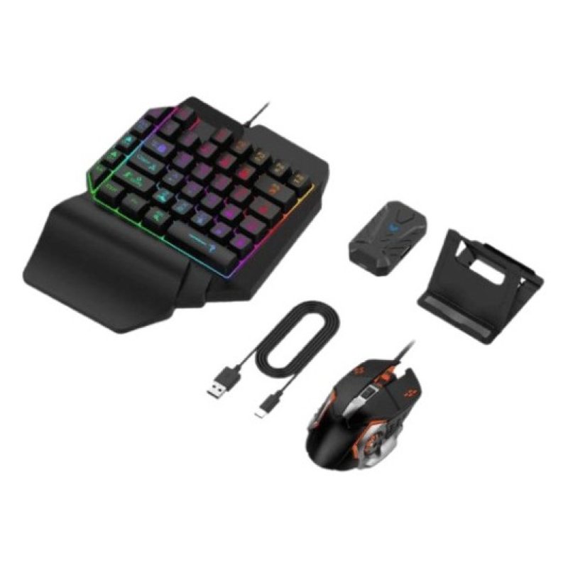 Kit tastiera mouse gaming smartphone tablet giochi video game bluet...