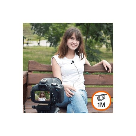 Microfono lavalier lighting aux miscro usb smartphone cellulare registrare interviste voce