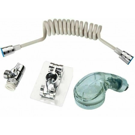 Set di doccetta per lavabo bagno prolunga rubinetto miscelatore doccino acciaio