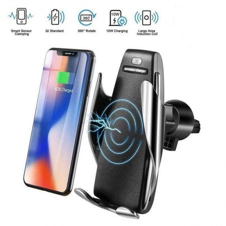 Supporto cellulare carica batterie wireless da macchina auto charger smartphone