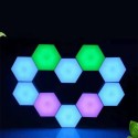 3 faretti esagonale RGB lampada luce a led  telecomando controllo remoto armadio