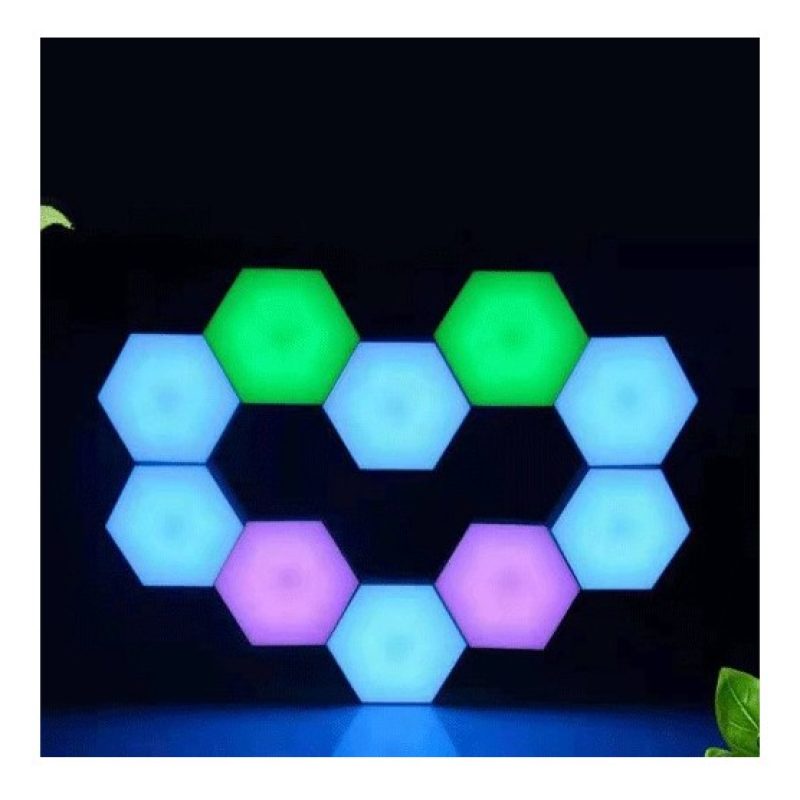 Hongu 3 faretti esagonale RGB lampada luce a led telecomando contro...