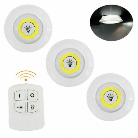 3x faretto lampada punto luce a LED con telecomando controllo remoto armadio