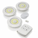 3x faretto lampada punto luce a LED con telecomando controllo remoto armadio