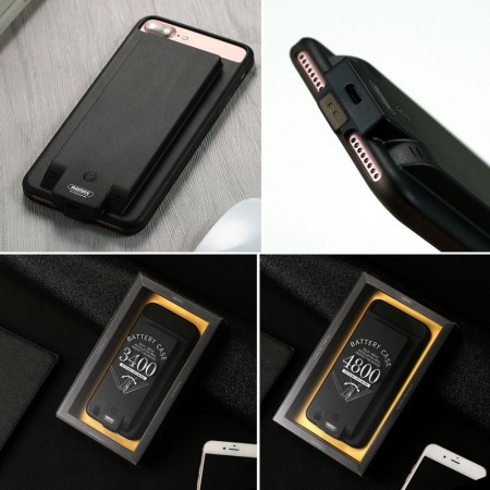 Power Bank iPhone 6 7 8 PLUS 5.5 Cover Batteria integrata caricatore 4800mAh