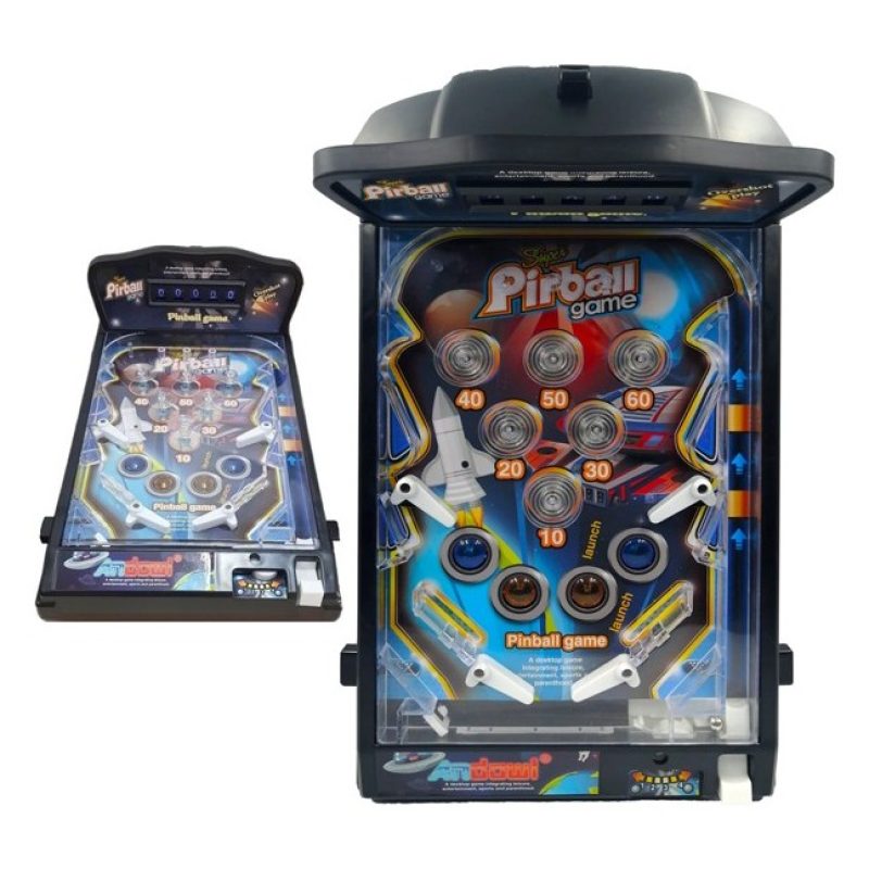 Hongu Mini flipper Pinball gioco da tavolo con audio segna punti a ...