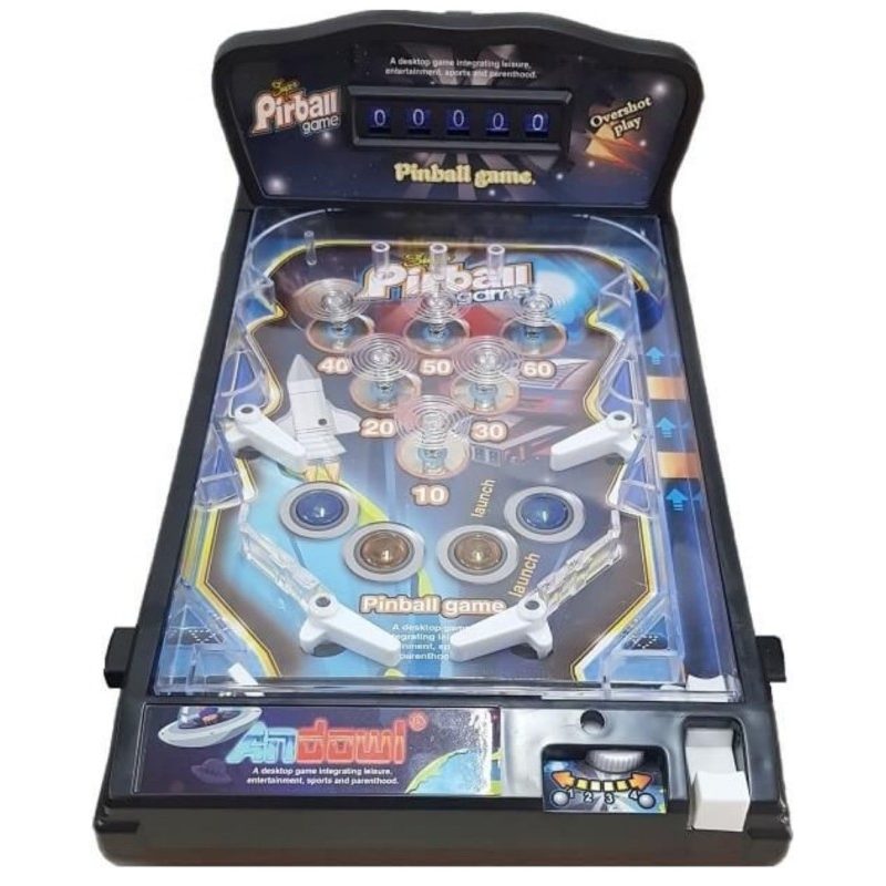 Hongu Mini flipper Pinball gioco da tavolo con audio segna punti a ...