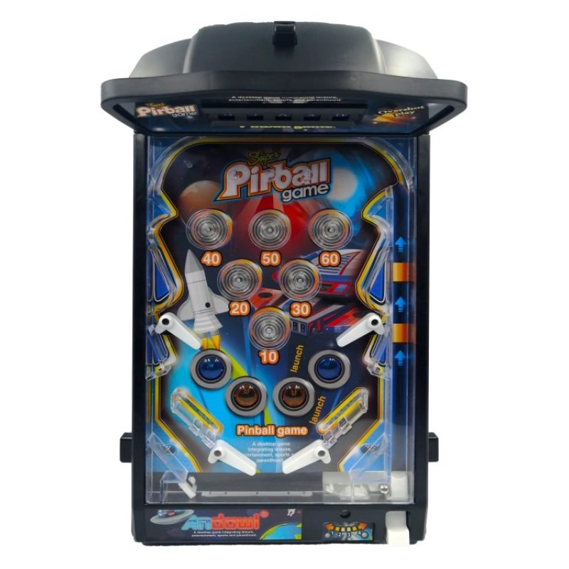 Hongu Mini flipper Pinball gioco da tavolo con audio segna punti a ...