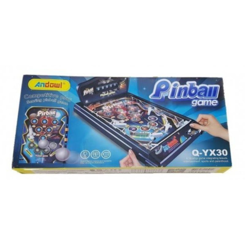 Hongu Mini flipper Pinball gioco da tavolo con audio segna punti a ...
