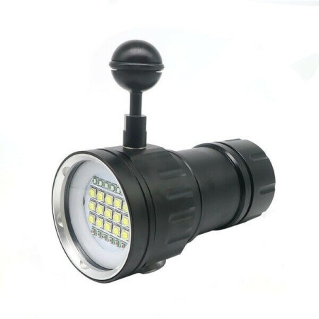 Torcia sub subacquea 20000 lumen manico caricatore immersioni scuba escursioni