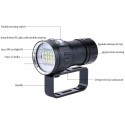Torcia sub subacquea 20000 lumen manico caricatore immersioni scuba escursioni