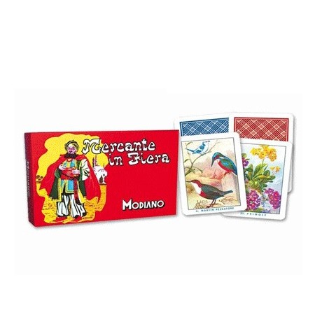 Carte da gioco mercante in fiera 2 mazzi modiano famiglia amici